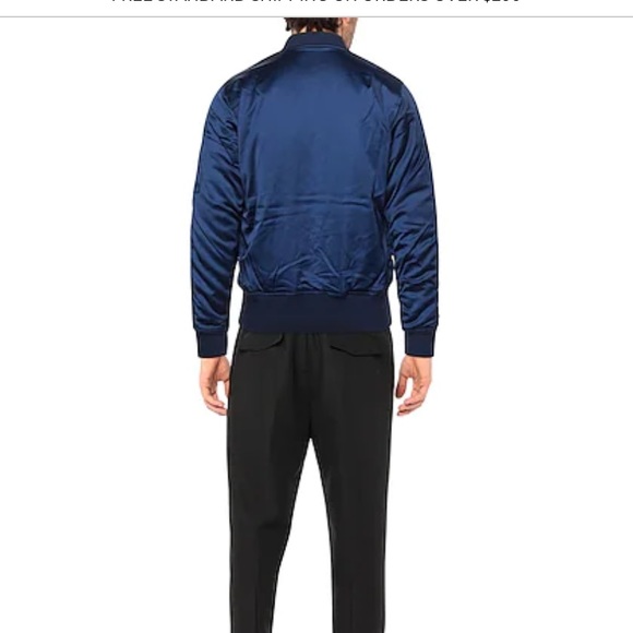 Dark blue stampd bomber jacket - Picture 2 of 5